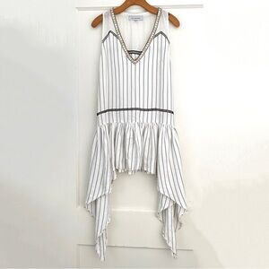 Lug Von Siga Striped Asymmetrical Tunic Dress Top size 38